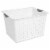 Sterilite Large Deep Durable Ultra Plastic Storage Basket Tote, White (6 Pack) Perspective: front