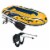 Intex Challenger 3 Boat 2 Person Raft & Oar Set Inflatable with Motor Mount Kit Perspective: front