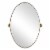 ANDY STAR Modern 22 x 34 Inch Oval Wall Hanging Bathroom Mirror, Brushed Gold Perspective: front