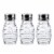 WHOLE HOUSEWARES | 2X3.5inch Stainless Steel Salt & Pepper Shakers Set | 3-Piece Pack Perspective: front