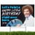 Prime Party Bob Ross Yard Sign, Let's paint a Happy Little Birthday Right Over Here. Perspective: front