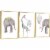 Framed Canvas Wall Paintings-Elephant & Giraffe Nursery Wall-Aesthetic Prints for Décor Perspective: front
