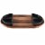 Charcuterie/ Serving Tray w/ 4 black triangular ceramic bowls Perspective: front