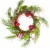 Melrose Red and Green Jingle Bell Glitter Artificial Christmas Wreath - 21-Inch, Unlit Perspective: front