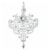 Melrose 9.5 White Elegant Jeweled Lace Doily Style Christmas Ornament Perspective: front