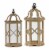 Lantern (Set of 2) 23.5 H, 31 H Wood/Iron Perspective: front
