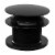 Westbrass 1.5 Inch Round Mushroom Cap Coarse Thread Tiptoe Bathtub Drain, Black Perspective: front