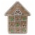 Christmas Gingerbread House Tic Tac Toe Wood Holiday Fun 14003 Perspective: front