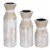 Stratton Home Decor Boho Distressed White Set of 3 Candle Holders Perspective: front