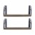 Stratton Home Decor Farmhouse Set of 2 Matte Black Arched Metal and Wood Wall Shelves Perspective: front