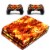 VWAQ PS4 Pro Flame Decal Skin Playstation 4 Pro Fire Wrap Skin - PPGC3 Perspective: front