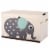 3 Sprouts Kids Toy Chest - Storage Trunk for Boys and Girls Room, Elephant Perspective: front