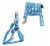 Caliber' Designer Embroidered Fashion Pet Dog Leash And Harness Combination (Blue - Medium) Perspective: front