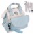 Baby Nappy Diaper Bag with 6 Pockets, Adjustable Shoulder Strap, and Detachable Small Bag Perspective: front