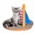 Yeah Depot - Cat Condo Scratcher Post Cardboard, Scratching Board Perspective: front