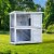 NEW SPACE - Outdoor 2-Story Rabbit Hutch with Run For Small Animals Perspective: front