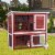 FX070 - Outdoor Animals Wooden Rabbit Hutch with Pull Out Tray Perspective: front