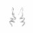 Elements Silver Plated Crystal Spiral Drop Earrings Perspective: front