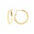 Elements 14K Gold Over Brass 30mm Diamond Cut Hoop Earrings Perspective: front