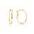 Elements 14K Gold Over Brass 30mm Tube Hoop Earrings Perspective: front