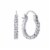 Elements Silver Plated Click-Top Hoop Earrings Perspective: front