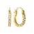 Elements Gold Over Silver 15mm Cubic Zirconia Click-Top Hoop Earrings Perspective: front