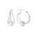 Elements Silver Plated Pearl Hoop Earrings Perspective: front