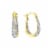 Elements Gold Over Silver Boxed Crystal Click-Top Hoop Earrings Perspective: front