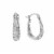 Elements Silver Plated Boxed Crystal Click-Top Hoop Earrings Perspective: front