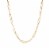 Elements 14K Gold Over Brass 18 Inch Paperclip Chain Necklace Perspective: front