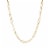 Elements 14K Gold Over Brass 20 Inch Papaerclip Chain Necklace Perspective: front