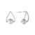 Elements Silver Plated 7.5mm Pearl Stud Earrings Perspective: front