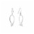 Elements Silver Plated Pearl Twist Drop Earrings Perspective: front