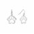 Elements Silver Plated Paw Print Drop Earrings Perspective: front