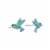 Elements Silver Plated Crystal Hummingbird Stud Earrings Perspective: front