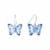Elements Silver Plated Blue Crystal Butterfly Drop Earrings Perspective: front