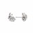 Elements Silver Plated Crystal Bunny Stud Earrings Perspective: front