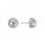 Elements Silver Plated Halo Stud Earrings Perspective: front