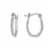 Elements Silver Plated Crystal Click-Top Hoop Earrings Perspective: front