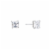 Elements Silver Plated Square Stud Earrings Perspective: front