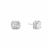 Elements Silver Plated Halo Stud Earrings Perspective: front