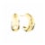 Elements 14K Gold Over Brass 25mm Chunky J Hoop Earrings Perspective: front