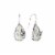 Elements Silver Plated Opalite Hummingbird Drop Earrings Perspective: front