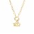Elements Gold Over Silver Sun & Butterfly Charm Necklace Perspective: front