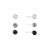 Elements Silver Plated 4mm Crystal 3-Piece Stud Earrings Perspective: front