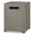 Real Flame Aegean Propane Tank Cover in Mist Gray Perspective: front