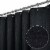Waffle Weave Fabric Shower Curtain - 72&quot; W x 84&quot; H - Black Perspective: front