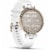 Garmin Lily Smartwatch - Cream Gold Bezel with White Case and Silicone Band Perspective: front