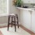 Linon Walt 30.5 Wood Cow Print Bar Stool in Brown Perspective: front