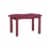 Adirondack Patio Coffee Table in Red - Linon Perspective: front